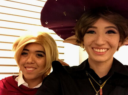 Left: Ruuuvo as Lup (The Adventure Zone), Right: Taako (The Adventure Zone)