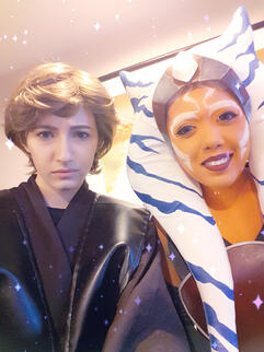 Left: Anakin Skywalker (Star Wars) Right: Ruuuvo as Ahsoka Tano (Star Wars)