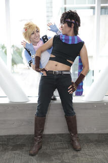 Left: Caesar Zeppeli (JJBA: Battle Tendency) Right: Ruuuvo as Joseph Joestar (JJBA: Battle Tendency)